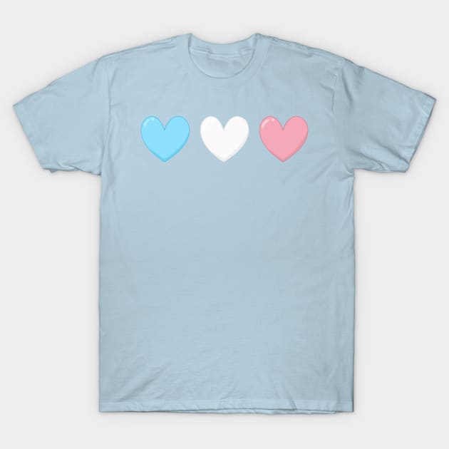 Trans Hearts! T-Shirt by Elisa_Arts